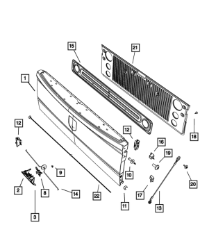 68105727AR Mopar (TAILGATE)