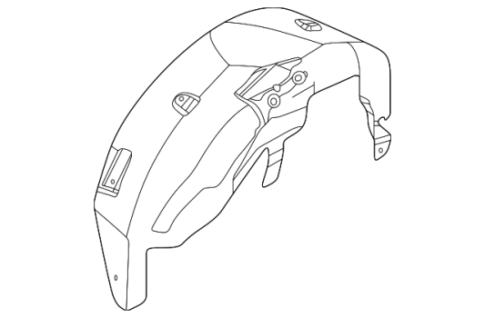 AR3Z63278B51A Ford (Rear Fender Splash Shield - Left (Driver side) Coupe only)