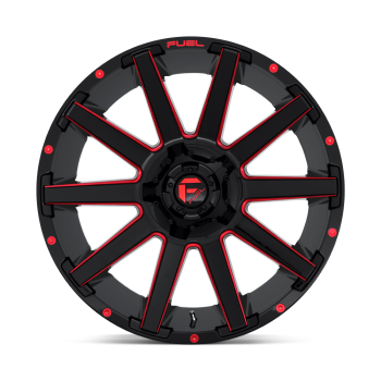 D64320002647 Fuel (Wheel Fuel D643 Contra 20X10 5X114.3 5X127 -18 mm Gloss Black Red Tinted Clear)