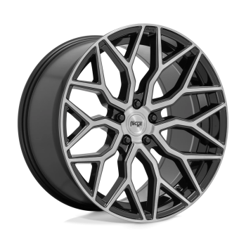 M262220011+30 Niche (M262 Mazzanti 22X10 5X120 30mm Gloss Black Brushed Face)