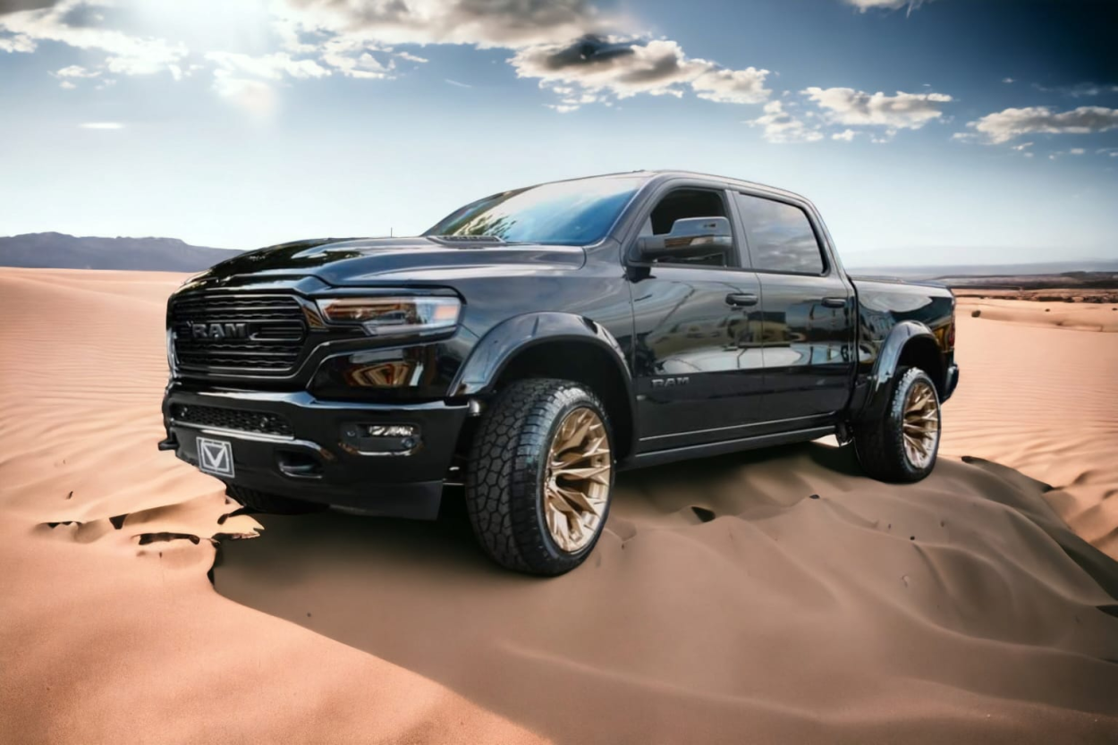 Llantas Fuel Flame Bronze 22x12 -44 Offset con guardabarros Bushwacker DRT