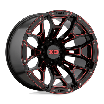 XD84121050918N XD Wheels (XD841 Boneyard 20X10 5X127 -18 mm Gloss Black Milled With Red Tint)