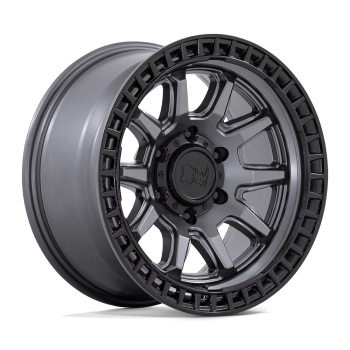BR001AB17851234 Black Rhino (Calico 17X8.5 5X114.3 34mm Matte Gunmetal With Matte Black Lip)