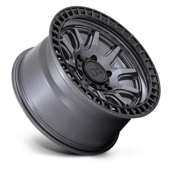 BR001AB17851234 Black Rhino (Calico 17X8.5 5X114.3 34mm Matte Gunmetal With Matte Black Lip)