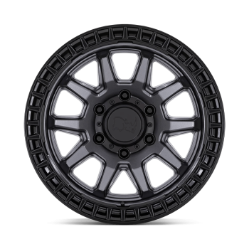 BR001AB17851234 Black Rhino (Calico 17X8.5 5X114.3 34mm Matte Gunmetal With Matte Black Lip)