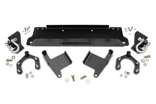 1173 Rough Country (WINCH MOUNT PLATE | FACTORY BMPR | D-RINGS | JEEP WRANGLER JK/WRANGLER UNLIMITED (07-18))