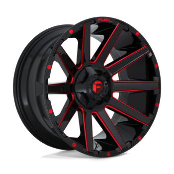 D64320002647 Fuel (Wheel Fuel D643 Contra 20X10 5X114.3 5X127 -18 mm Gloss Black Red Tinted Clear)
