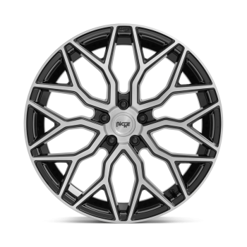 M262220011+30 Niche (M262 Mazzanti 22X10 5X120 30mm Gloss Black Brushed Face)