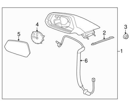 92235873 GM (Mirror Glass - Passenger Side (Right))