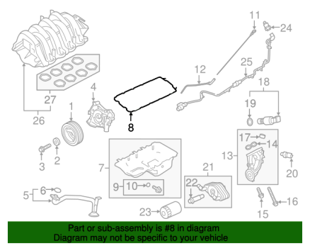 GR3Z6710A Ford (Oil Pan Gasket)