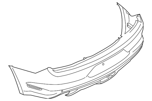 FR3Z17K835AB Ford (Rear Bumper)
