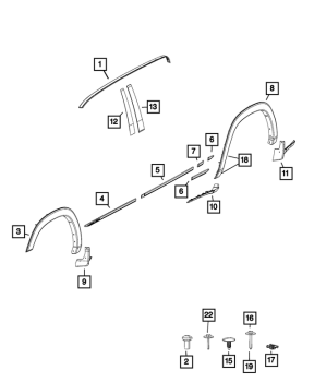 68275918AB Mopar (Rear Wheel Opening Spat, Right)