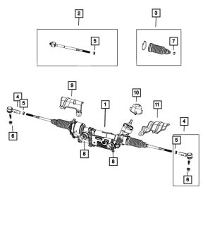 68593998AA Mopar (RACK AND PINION GEAR)