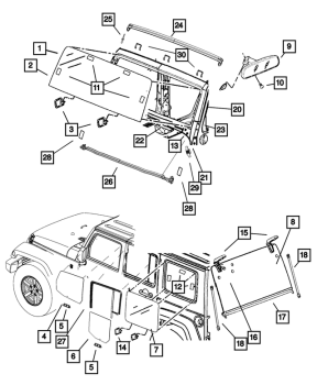 68089014AB Mopar (GLASS)
