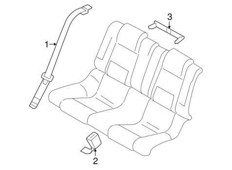 6R3Z63611B68AA Ford (SEAT BELT ASY)