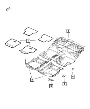 1UB86DX9AB Mopar (FLOOR MAT)