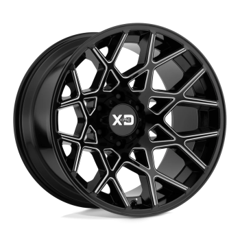 XD83121068324N XD Wheels (Cerchio XD Chopstix Nero lucido lavorato 20x10 -24 Offset)