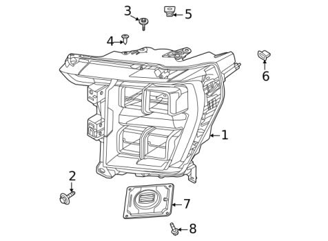 ML3Z13008AD Ford (Headlamp Assembly - Passenger Side (Right))