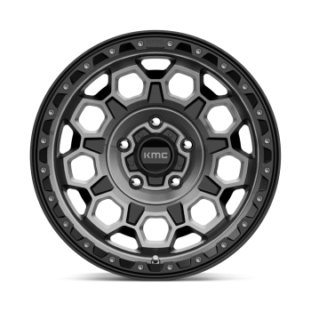 KM54579050418 KMC Wheels (Cerchio KMC Trek Nero satinato e grigio 17X9 +18 Offset)