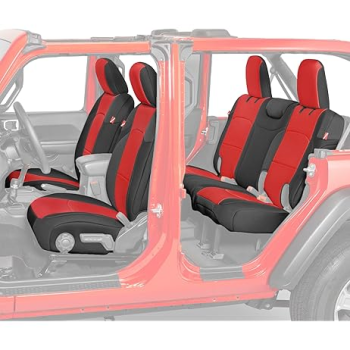577130 Smittybilt (GEN2 Neoprene Front and Rear Seat Cover Kit (Black/Red))