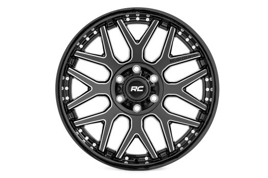 95221010M Rough Country (ROUGH COUNTRY 95 SERIES WHEEL | MACHINED ONE-PIECE | GLOSS BLACK | 22X10 | 8X6.5 | -19MM)