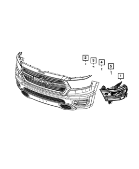 68316087AH Mopar (HEADLAMP ASSEMBLY)