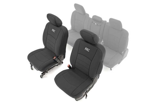 91040 Rough Country (Front Seat Covers - Black)