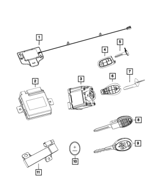 68508720AA Mopar (TRANSMITT, INTEGRATED KEY FOB)