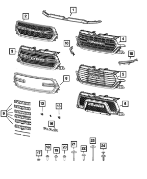 68412153AA Mopar (GRILLE)