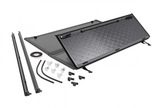 47319550 Rough Country (DODGE LOW PROFILE HARD TRI-FOLD TONNEAU COVER (09-18 RAM 1500 | 5.5' BED W/O RAMBOX))