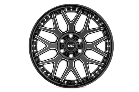 95201017M Rough Country (95 Series Wheel Machined One-Piece | Gloss Black | 20x10 | 6x135 | -19mm)