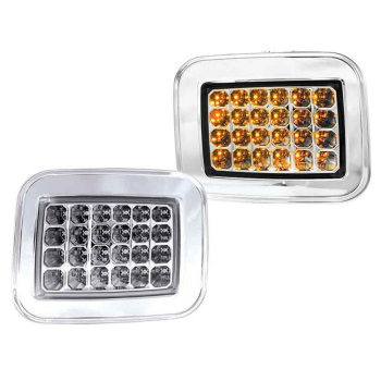WM325716 Wmax (IPCW 03-08 HUMMER H2 CRYSTAL CLEAR LED FRONT PARK SIGNAL LAMP PAIR LEDC-348C)