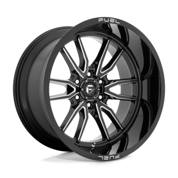 D76122208447 Fuel (Wheel Fuel D761 Clash 22X12 6X139.7 -44 mm Gloss Black Milled)