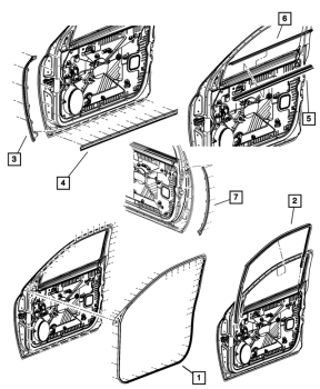 55112377AI Mopar (WEATHERSTRIP F/DR BELT OTR LH)