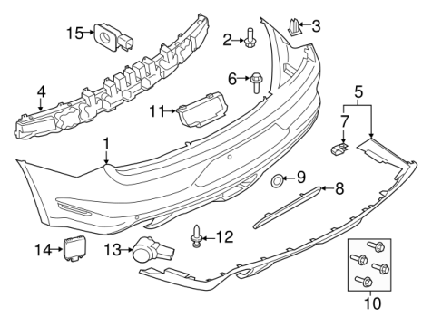 FR3Z17E855B Ford (Bumper Impact Absorber - Rear)