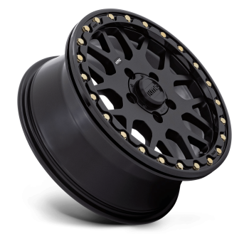 KS23556012738 KMC Wheels (Cerchio KMC Grenade Beadlock Nero satinato 15X6 +38 Offset)