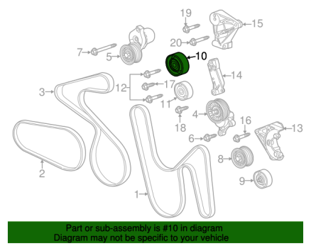 12606031 GM (Supercharger Drive Belt Idler Pulley)