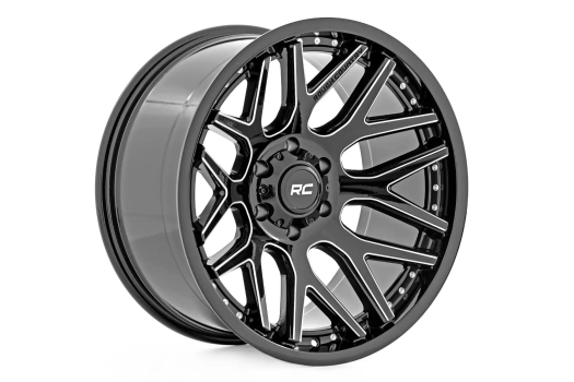 95201017M Rough Country (95 Series Wheel Machined One-Piece | Gloss Black | 20x10 | 6x135 | -19mm)