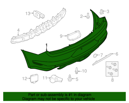 FR3Z17K835AB Ford (Rear Bumper)