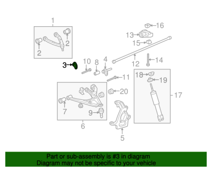 15171792 GM (CAM-FRT LWR CONT ARM ADJ)
