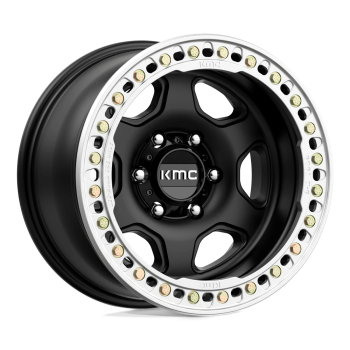 KM23379050738N KMC Wheels (ALLOY WHEEL KM233 HEX SATIN BLACK BEADLOCK KMC)