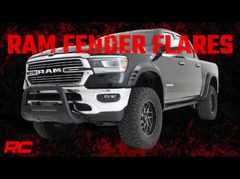 F-D319201-RCGB Rough Country (SF1 FENDER FLARES  | GLOSS BLACK | RAM 1500 2WD/4WD (2019-2023))