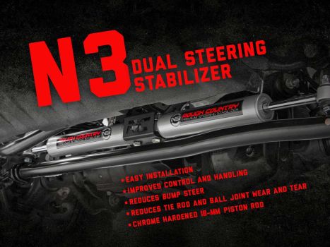 8749630 Rough Country (N3 STEERING STABILIZER | DUAL | JEEP GRAND CHEROKEE WJ (99-04))