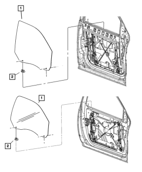 55112391AB Mopar (GLASS FRONT DOOR LH)