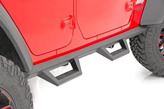 90769A Rough Country (JEEP CONTOURED DROP STEPS (18-20 WRANGLER JL UNLIMITED | 4-DOOR))