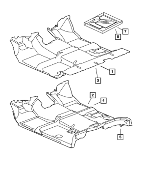 82209555AC Mopar (MAT KIT, FLOOR - FRONT)