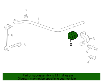 20761163 GM (Rear Suspension Stabilizer Shaft Insulator)