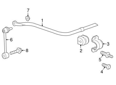 20761163 GM (Rear Suspension Stabilizer Shaft Insulator)