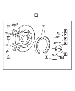 5093390AC Mopar (PARKING BRAKE SHOE)