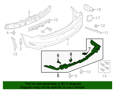 FR3Z17F828AB Ford (Lower Rear Diffuser)